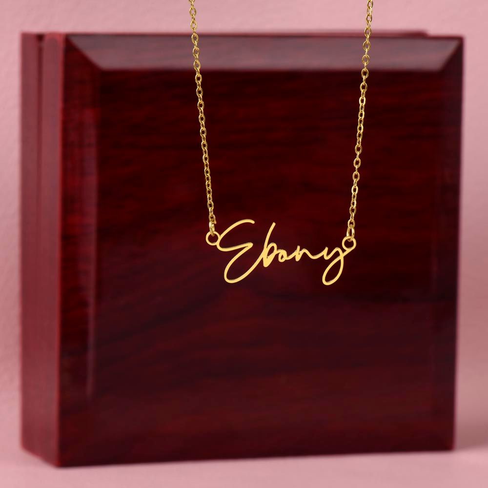 To My Mom Signature Name Necklace